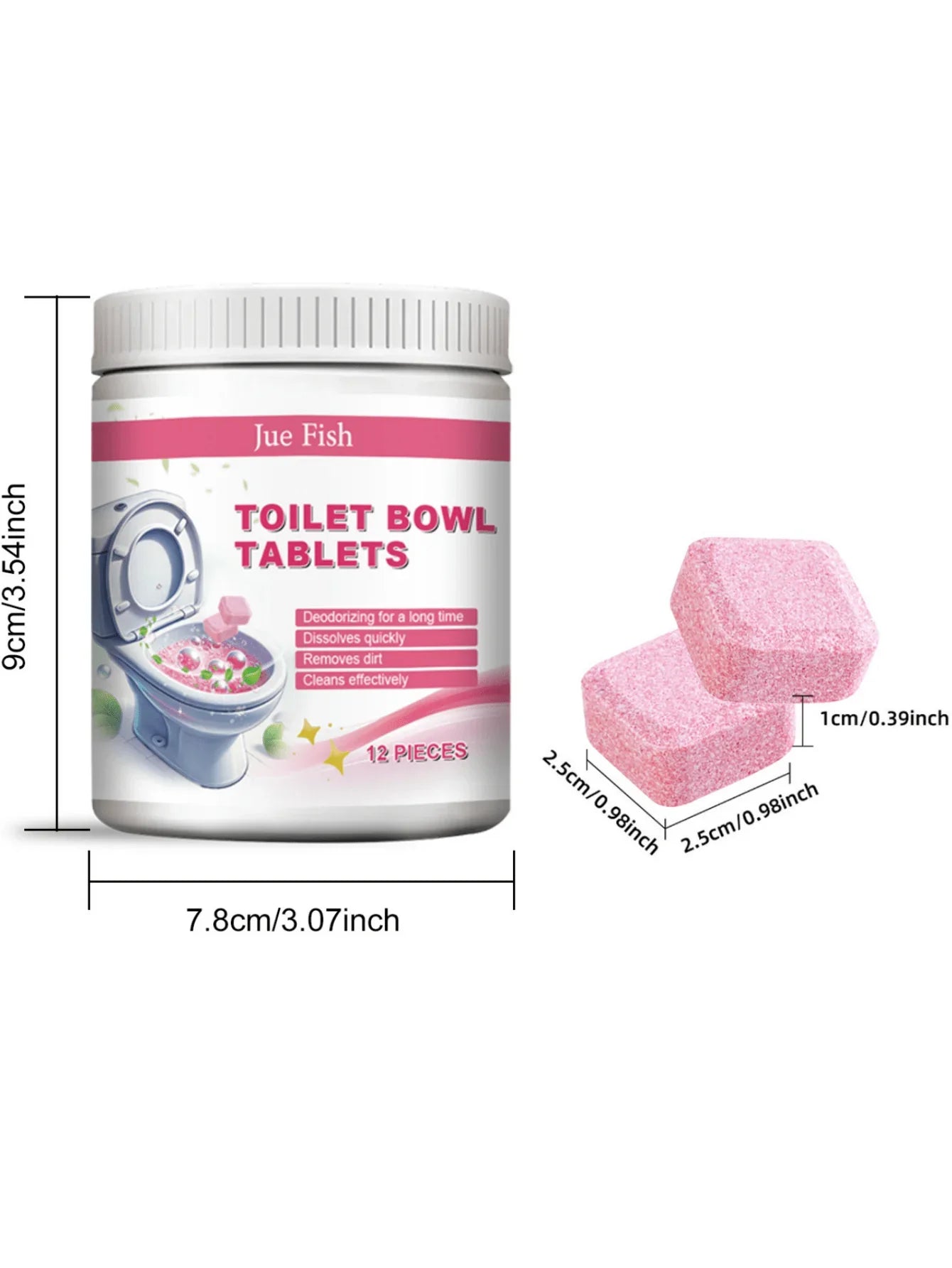 Jue-Fish™ Toilet Bowl Tablets – Effervescent Cleaner & Deodoriser