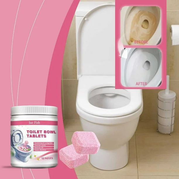Jue-Fish™ Toilet Bowl Tablets – Effervescent Cleaner & Deodoriser